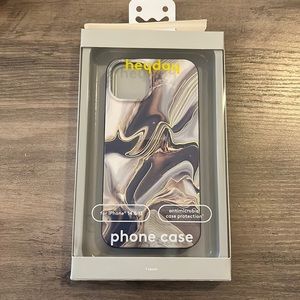 Heyday Blue Green Marble Print Hard Shell Rubber Bumper Iphone 13 Phone Case NEW